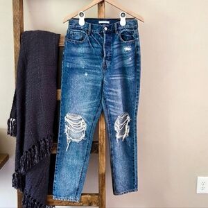 Pacsun Ultra High-Rise Distressed Slim Jeans (Size 28)